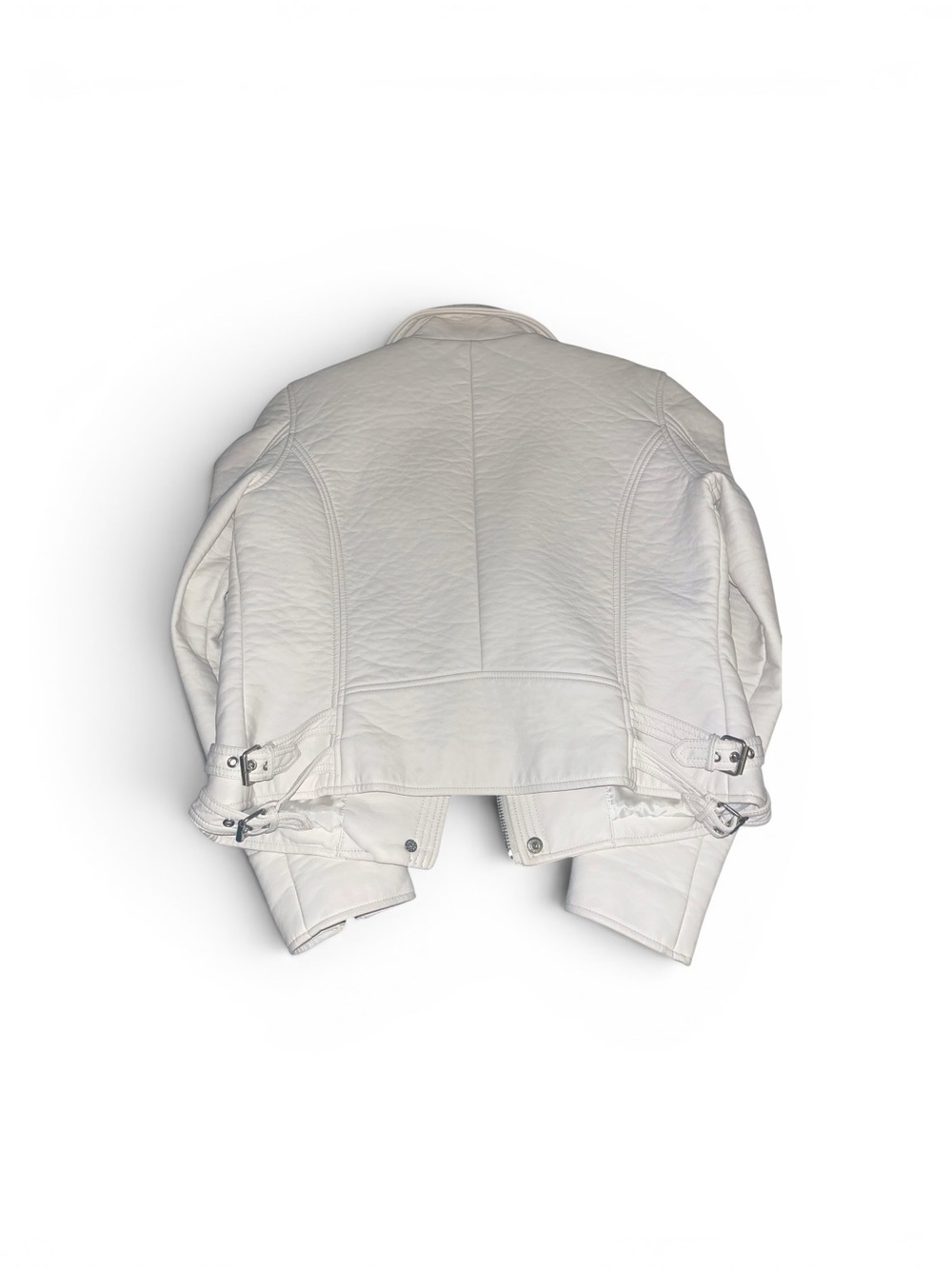 bagatelle White Moto Leather Jacket - Picture 2 of 2